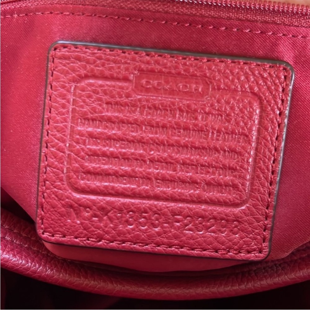 Coach Park Leather Crossbody Bag / Purse Black Cherry NWT - Picture 9 of 11